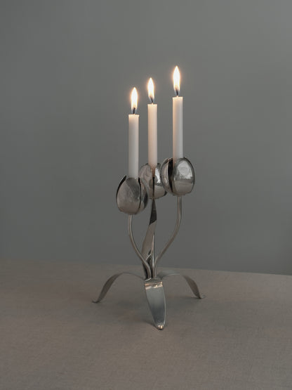 VINTAGE SILVER-PLATED CANDELABRA