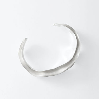 Silver bracelet on a white background