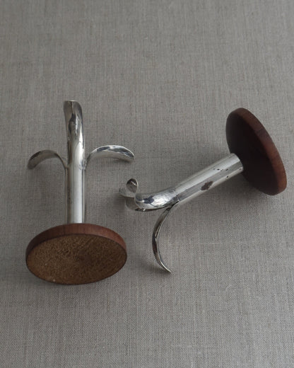 VINTAGE SILVER-PLATED CANDLE HOLDERS