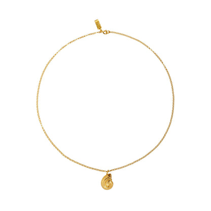 Gold necklace with small pendant