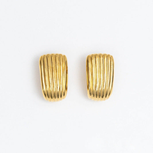Pair of large gold earrings