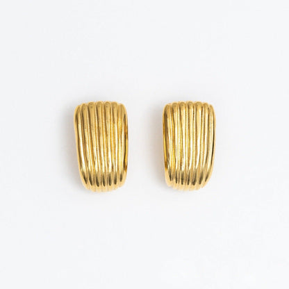 Pair of large gold earrings