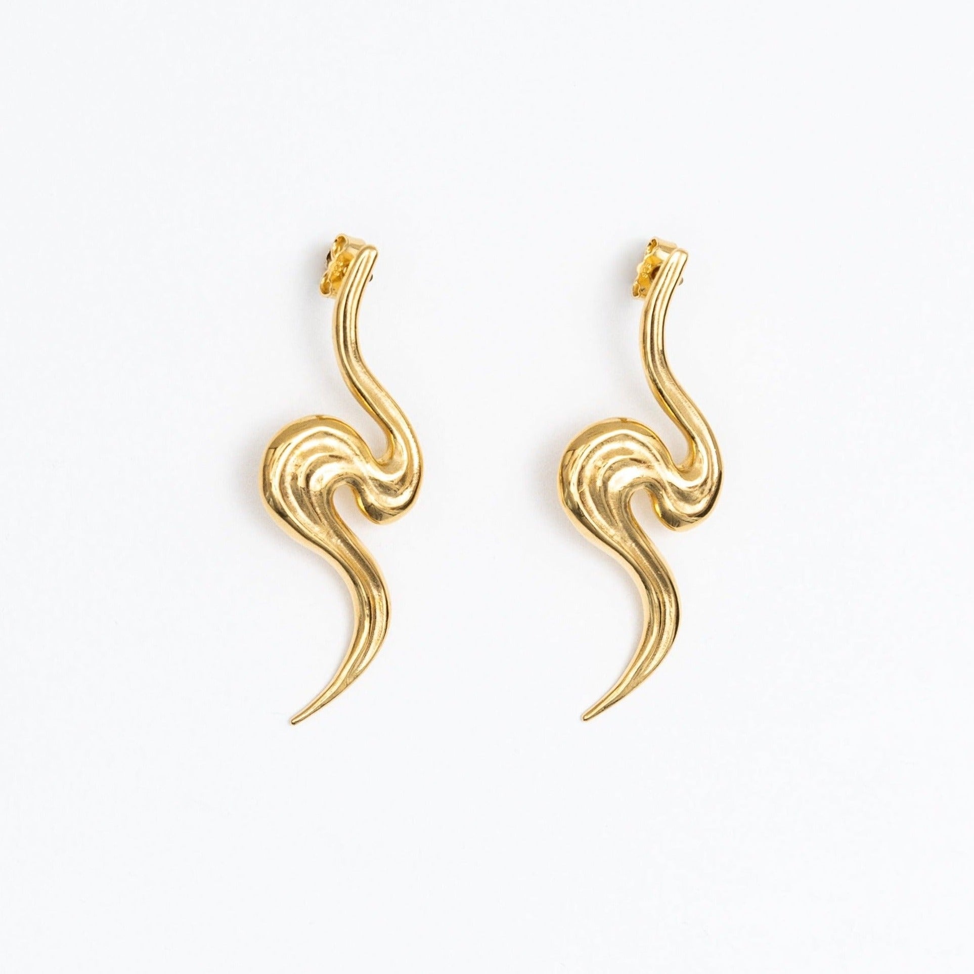 Pair of gold earrings