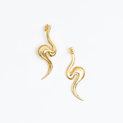 Pair of gold earrings