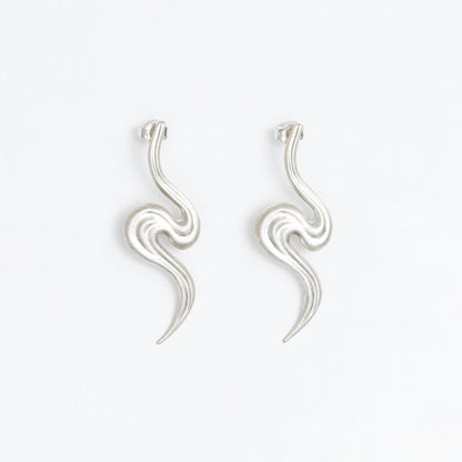 Pair of silver earrings
