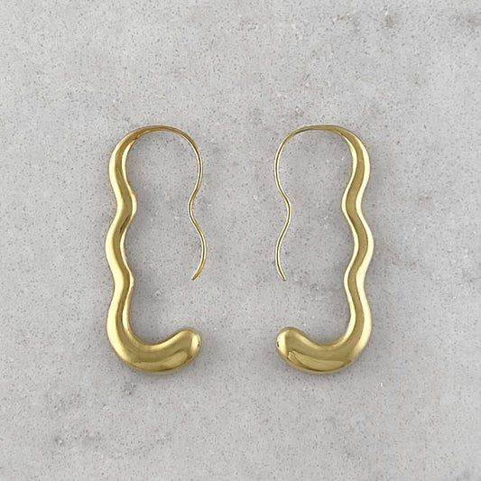product photo of gold plated earrings by Aur Studio