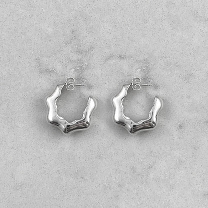 Silver hoops